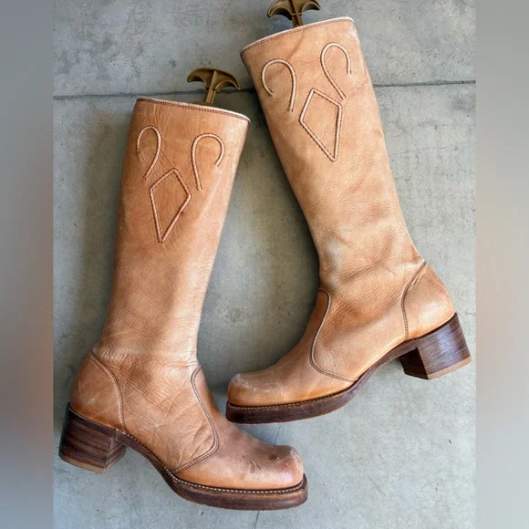 FRYE πΊπΈ Campus Pintuck Vintage Black Label Boots - Picture 14 of 16